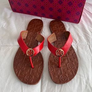 Red Thora Tory Burch Sandals; brand new